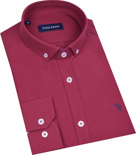 TP330 Cherry Oxford Long Sleeve Shirt