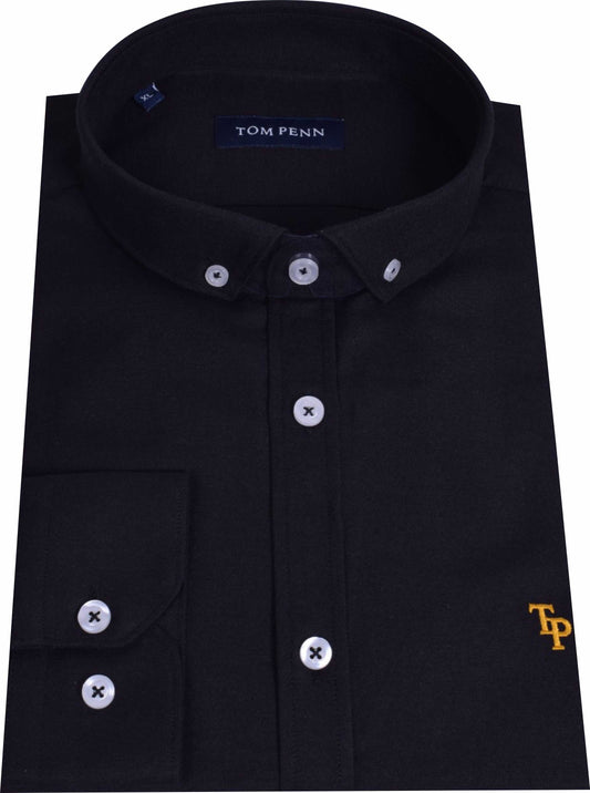 TP330 Black Oxford Long Sleeve Shirt