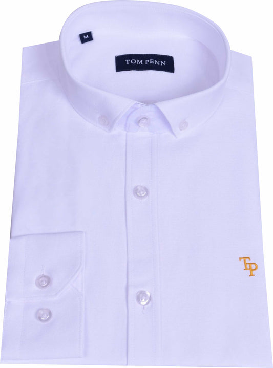 TP330 Tom Penn  White Oxford Shirt