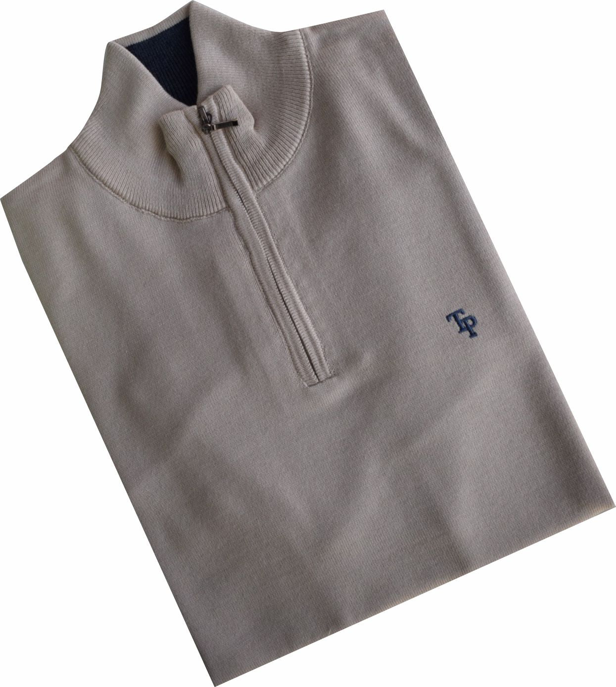 TP053K Sand 1/4 Zip Knit