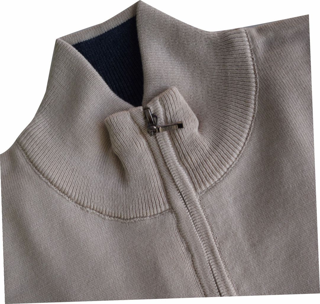 TP053K Sand 1/4 Zip Knit