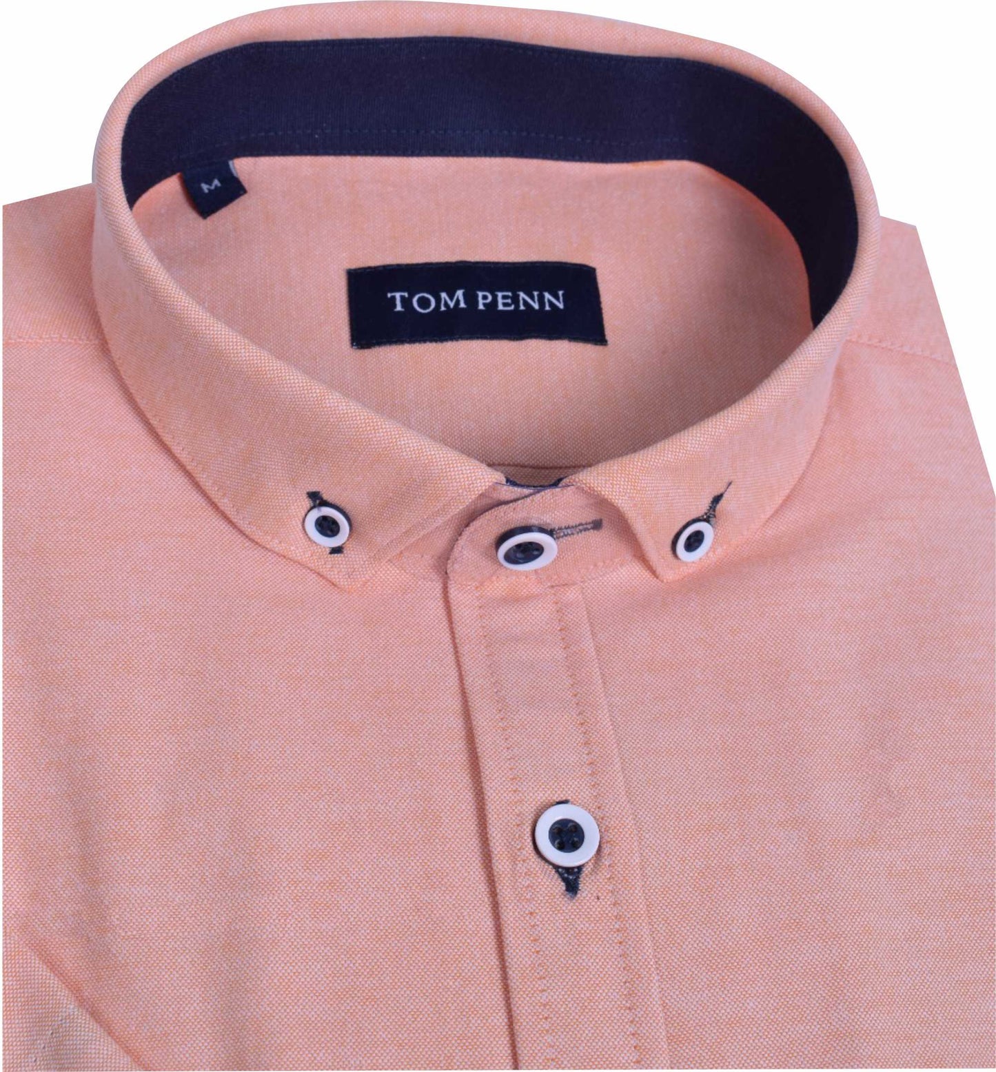 TP828 Peach Tom Penn Short Sleeve Oxford Shirt