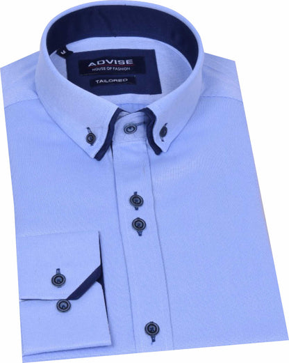 AD896 Advise Tailored Blue Shirt