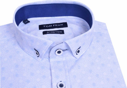 TP925 Sky Printed Tom Penn Short Sleeve Shirt.