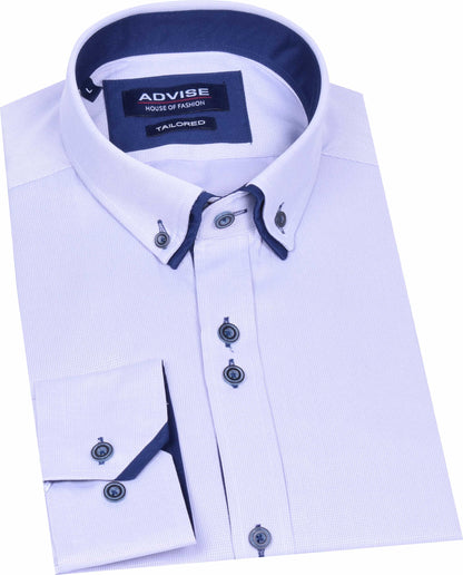 AD896 Grey Advise Tailored  Textured Shirt
