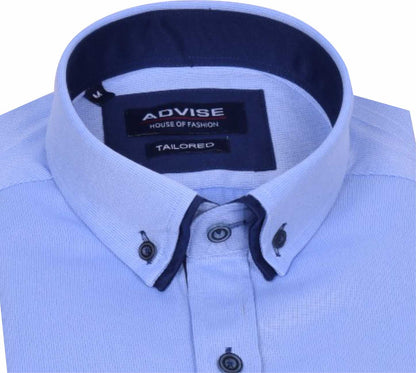 AD896 Advise Tailored Blue Shirt