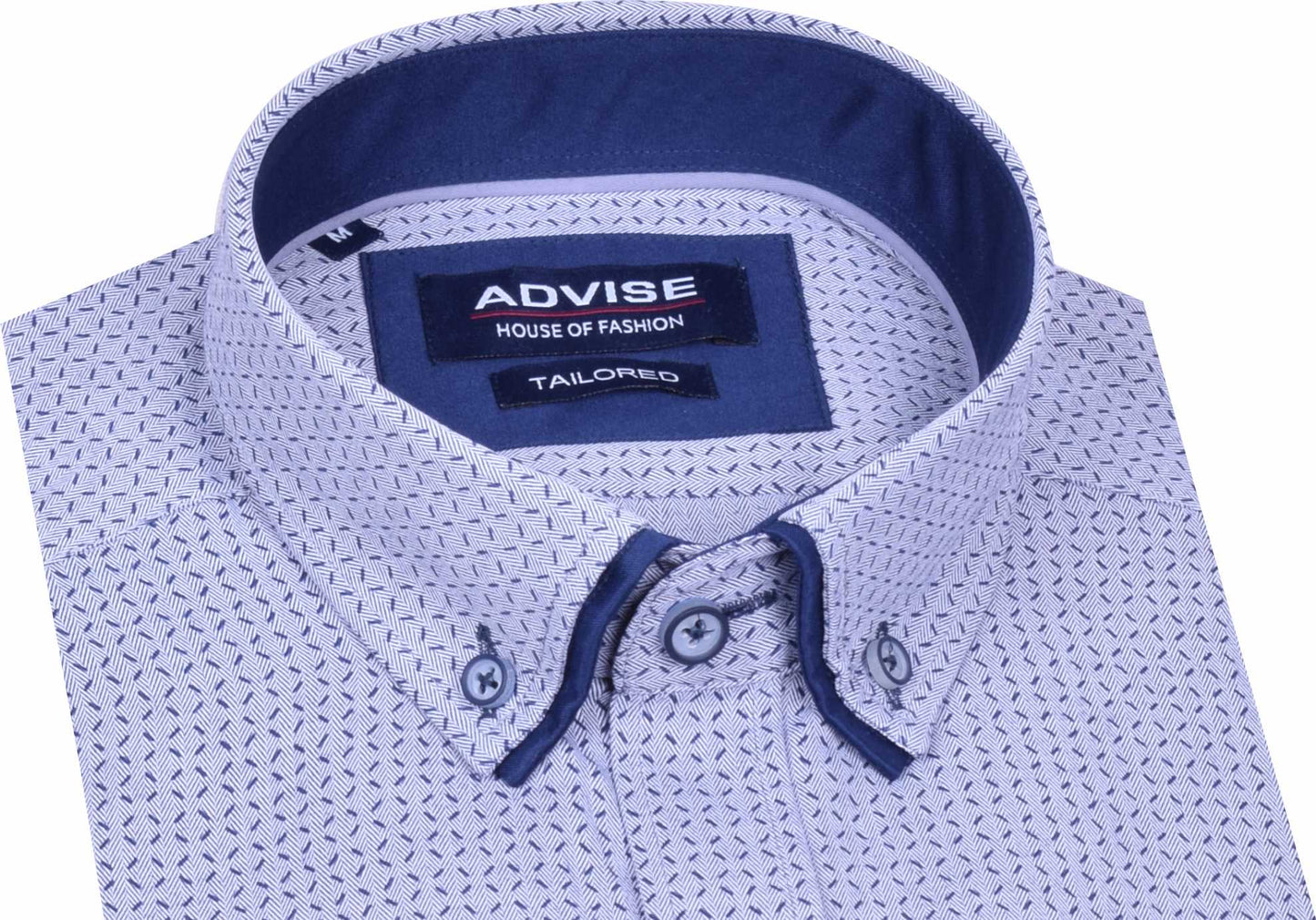 AD899 Advise Tailored Grey Printed Shirt