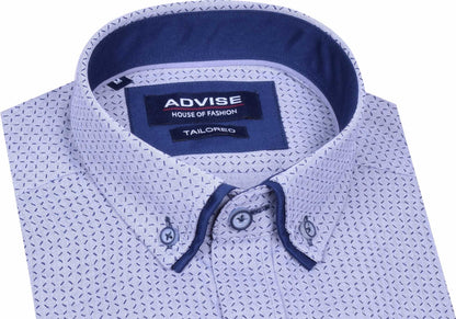 AD899 Advise Tailored Grey Printed Shirt