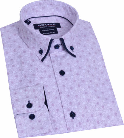 AD903 Burgundy Advise Printed Shirt