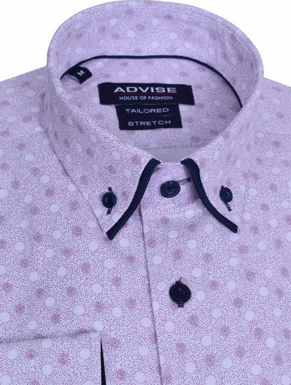 AD903 Burgundy Advise Printed Shirt