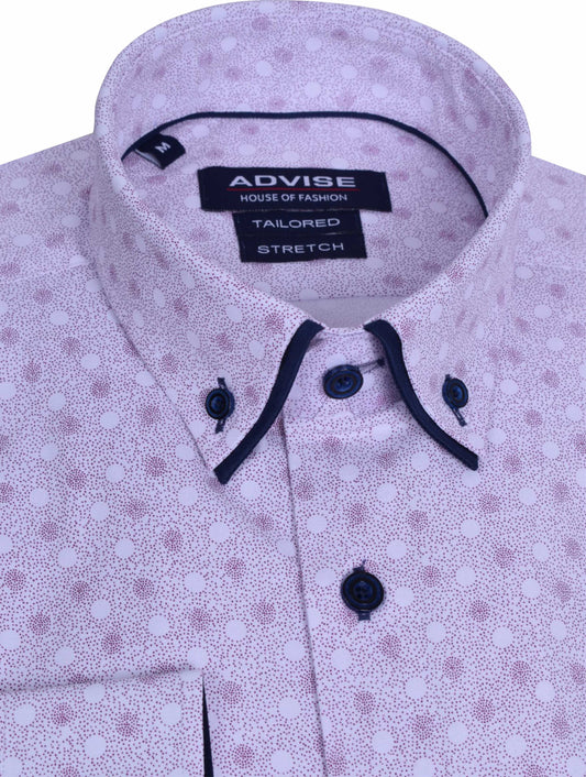 AD903 Burgundy Advise Printed Shirt