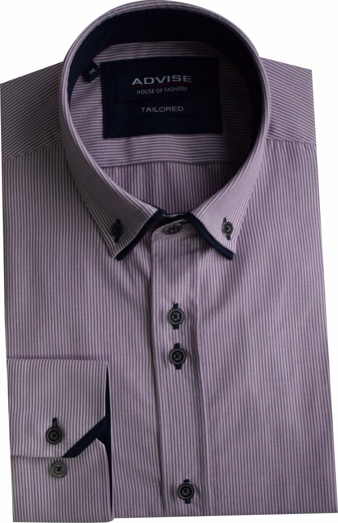 AD906 LILAC Advise striped Shirt