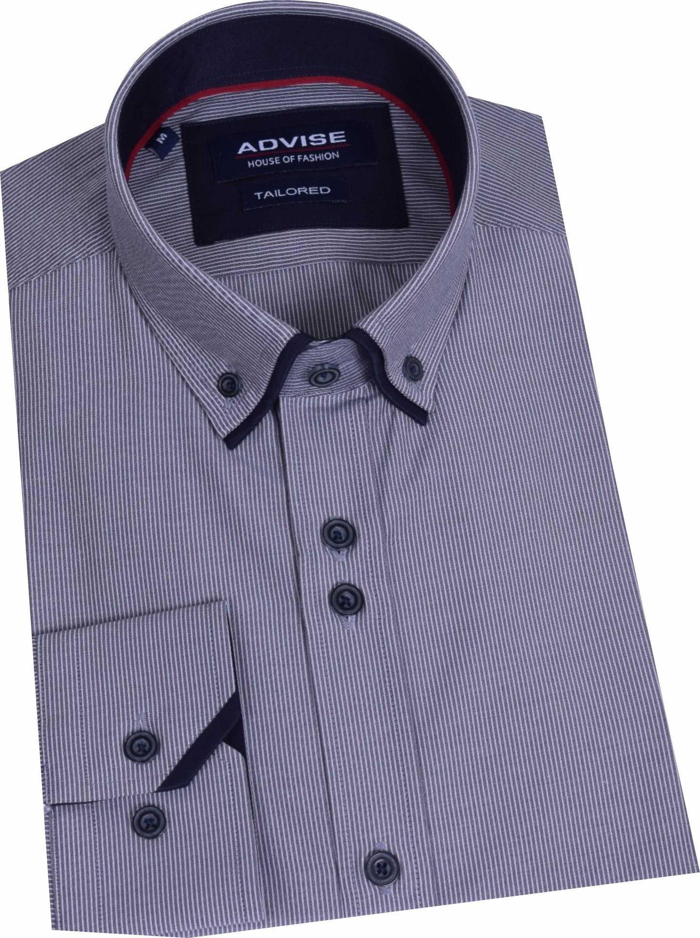 AD909 Grey Advise Hairline Striped Shirt