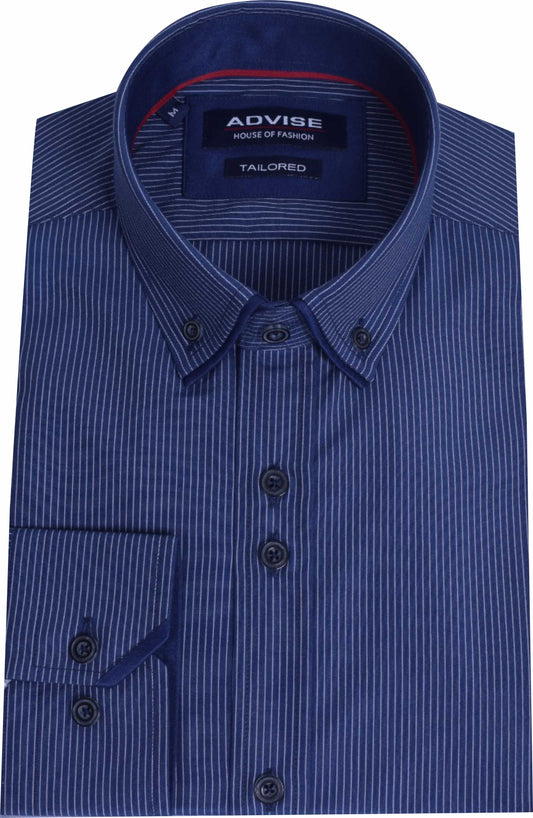 AD910 Navy Advise Pinstripe Shirt