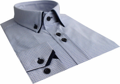 AD922 W/ Blue Advise Tailored Printed Stretch Shirt
