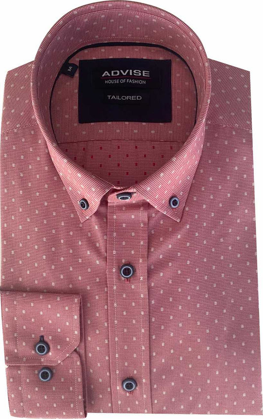 AD930 Red Button Down Collar Advise Shirt