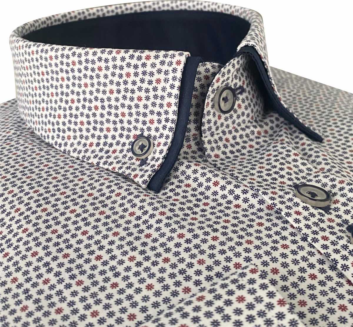 AD938 Navy Double Collar Advise Tailored Shirt