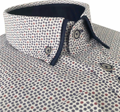 AD938 Navy Double Collar Advise Tailored Shirt