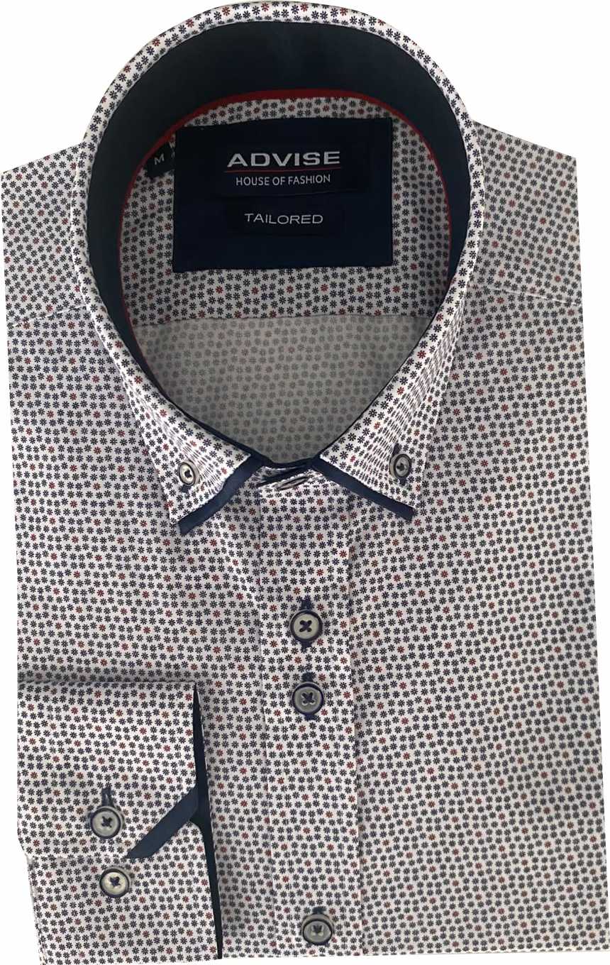 AD938 Navy Double Collar Advise Tailored Shirt