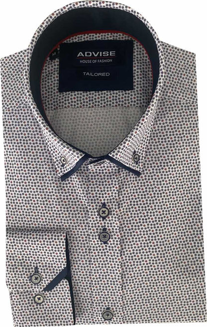 AD938 Navy Double Collar Advise Tailored Shirt