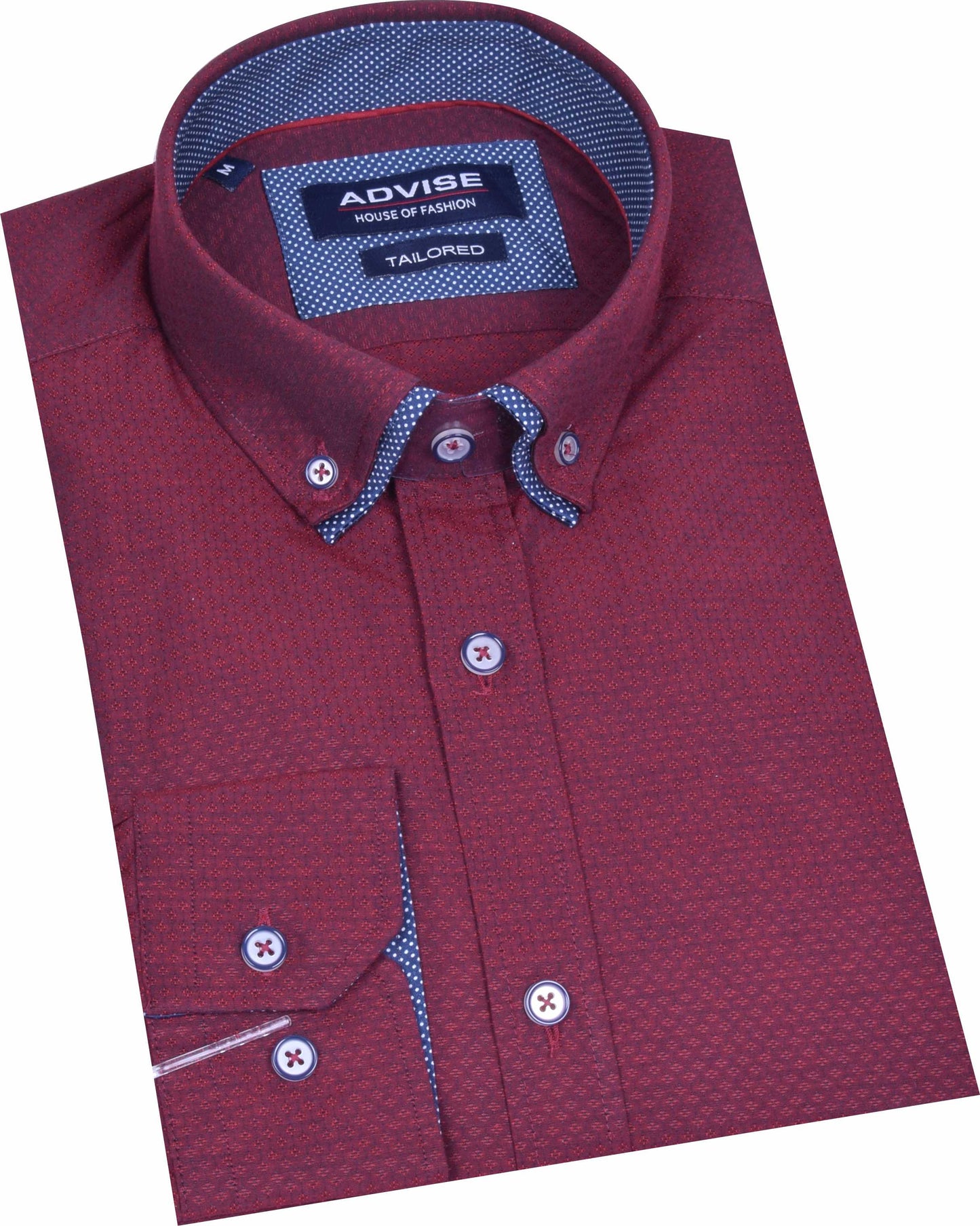AD808 Burgundy Advise Tailored Shirt