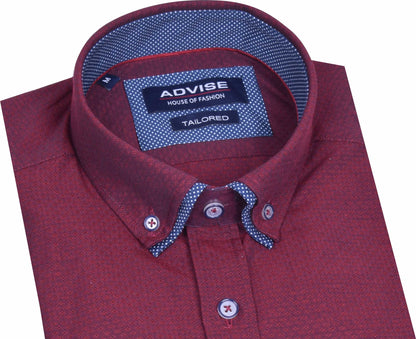 AD808 Burgundy Advise Tailored Shirt