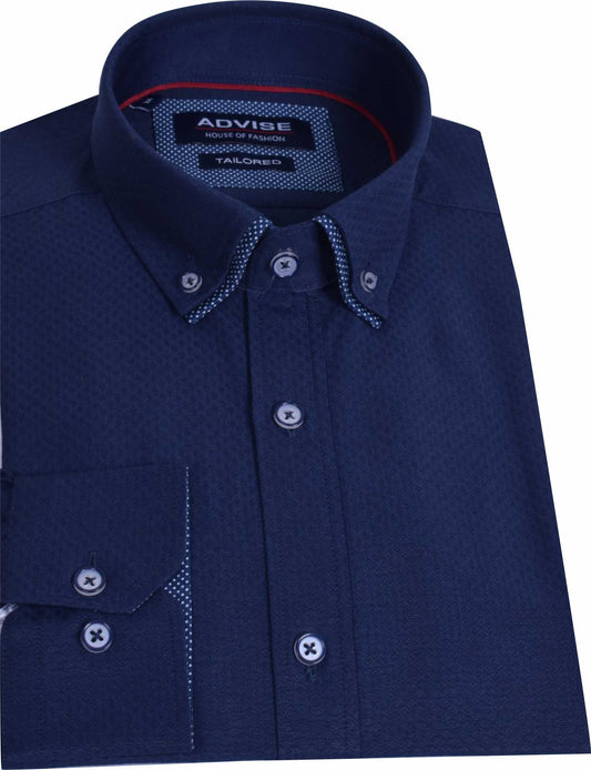 AD823 Advise Tailored Navy  Shirt