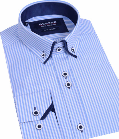 AD904 Advise Sky striped Tailored Shirt