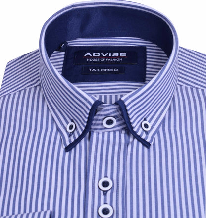 AD905 Navy Advise Striped Tailored Shirt