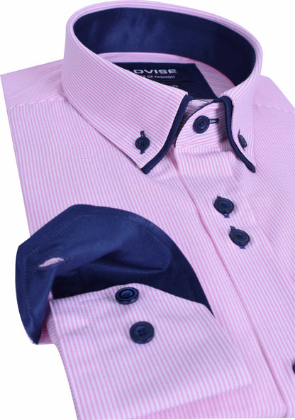 AD907 Advise Pink Striped Tailored Shirt