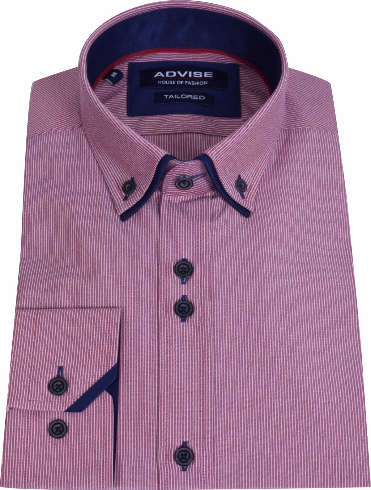 AD909 Red Advise Hairline Striped Shirt