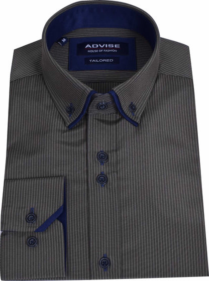 AD910 Green Advise Pinstripe Shirt