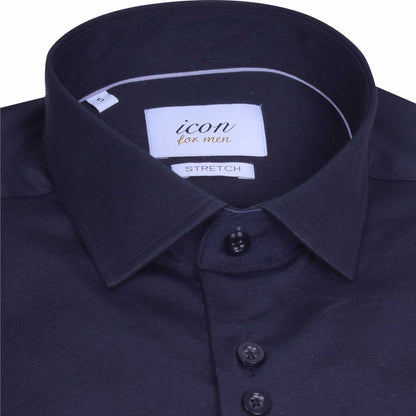 ICN046 Black Plain Shirt