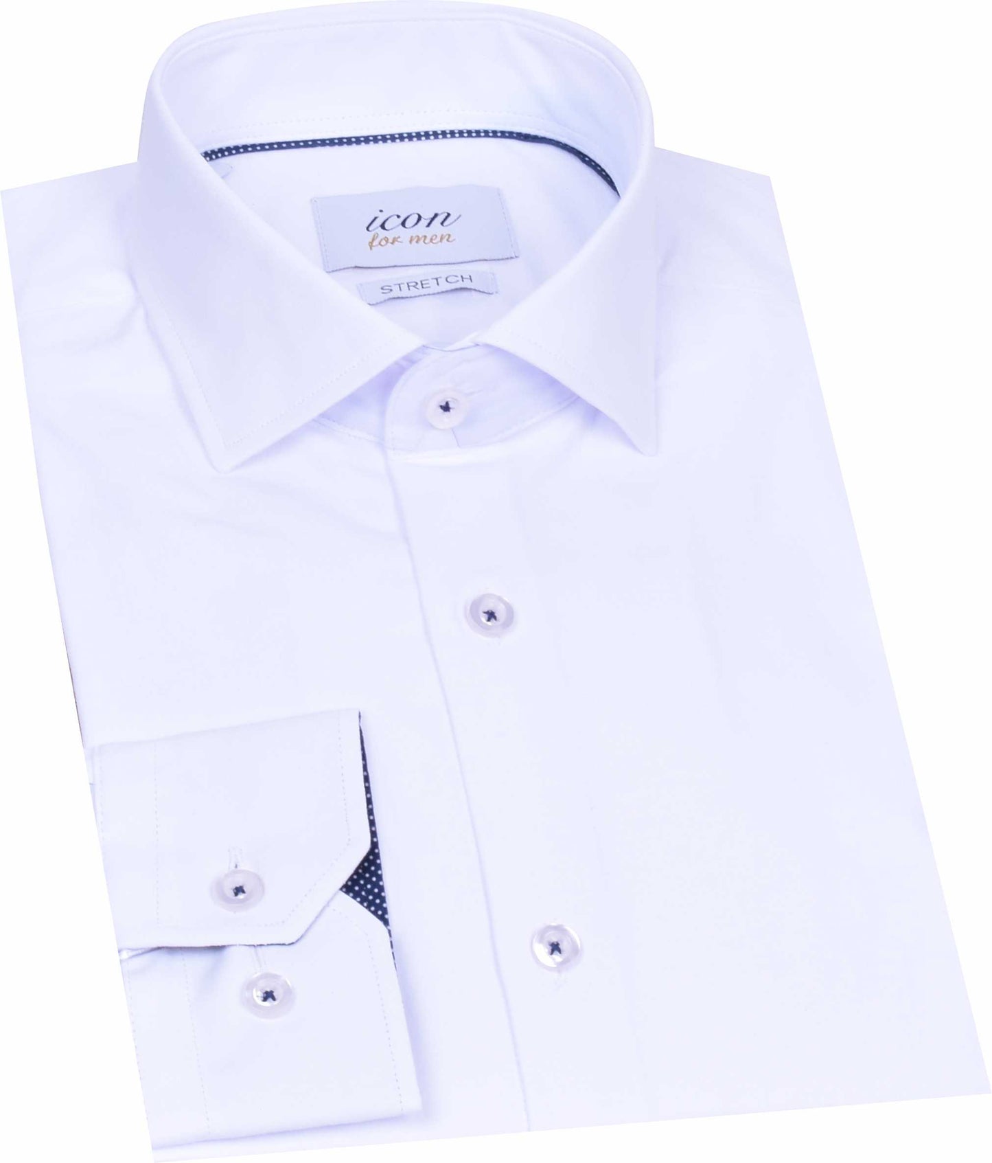 ICN046 White Plain Shirt