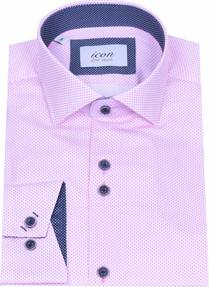ICN091 Pink Patterned Shirt