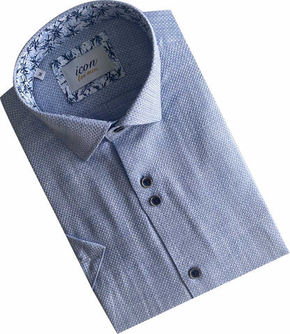 ICN113 Blue Short Sleeve Shirt