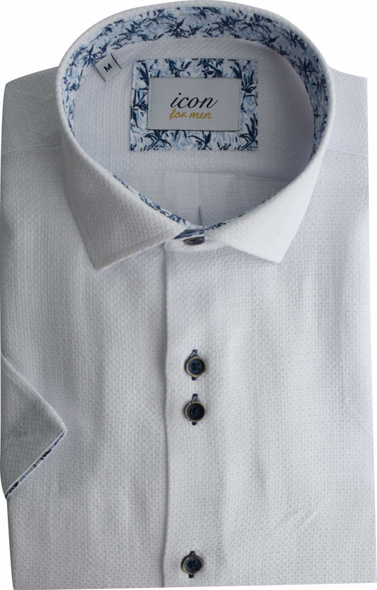 ICN114 White Short Sleeve Shirt