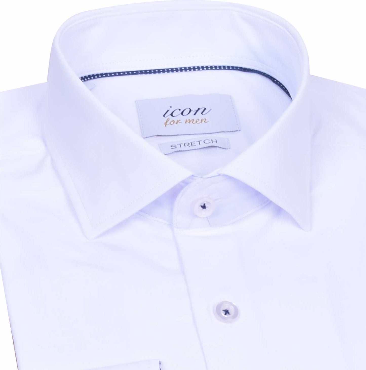 ICN046 White Plain Shirt