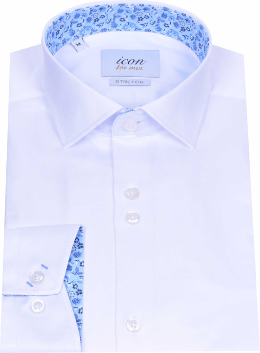ICN093 White Icon Plain Shirt