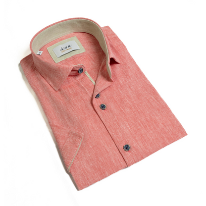 ICN078 Red Short Sleeve Shirt