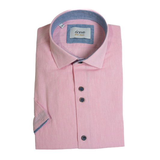 ICN076  Pink Short Sleeve Shirt