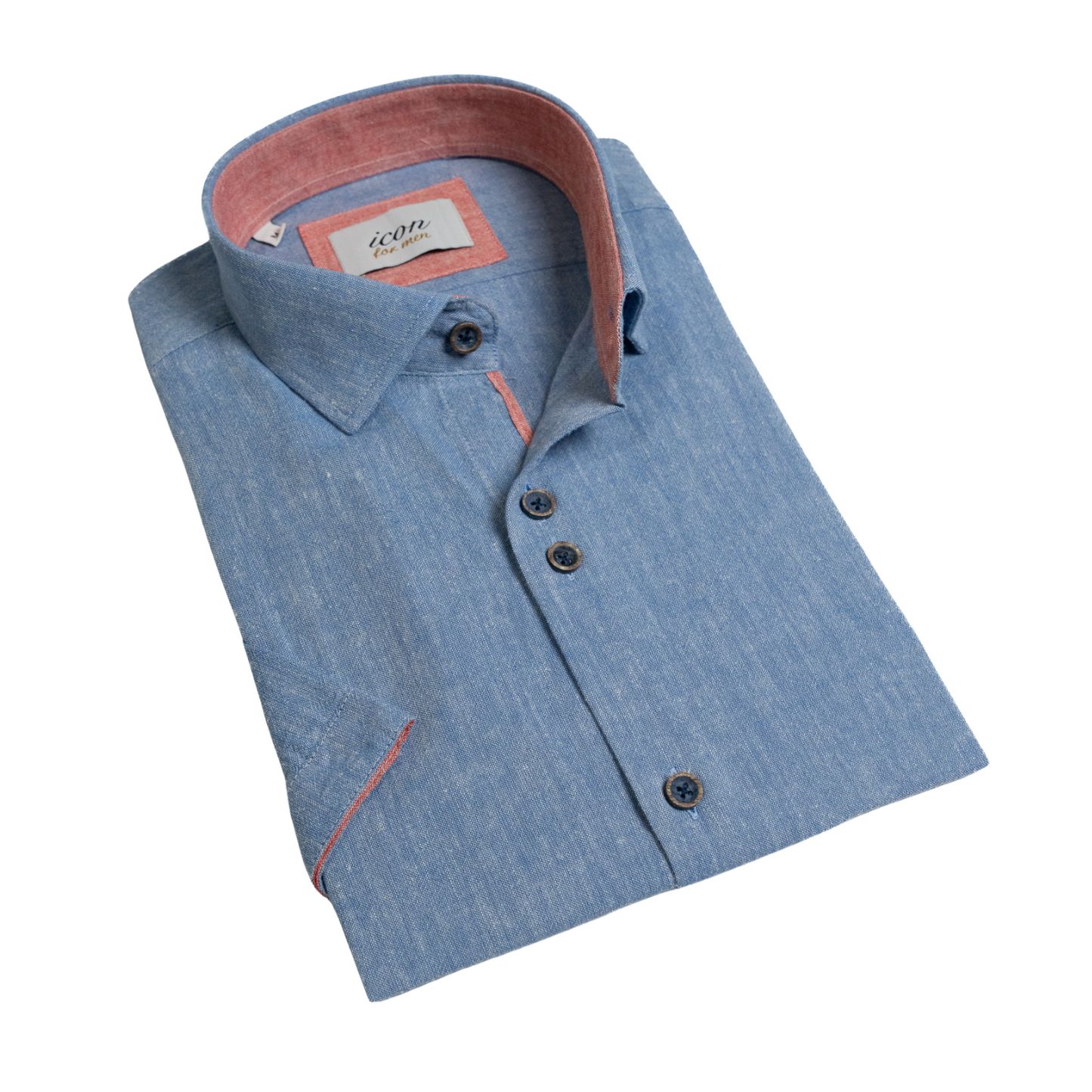 ICN077  Blue Short Sleeve Shirt