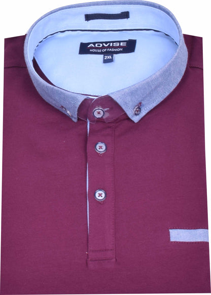 POLO298 Burgundy Advise  Polo Shirt