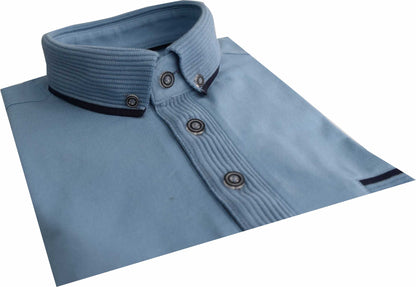 POLO318 Advise Slate Knitted Collar Polo