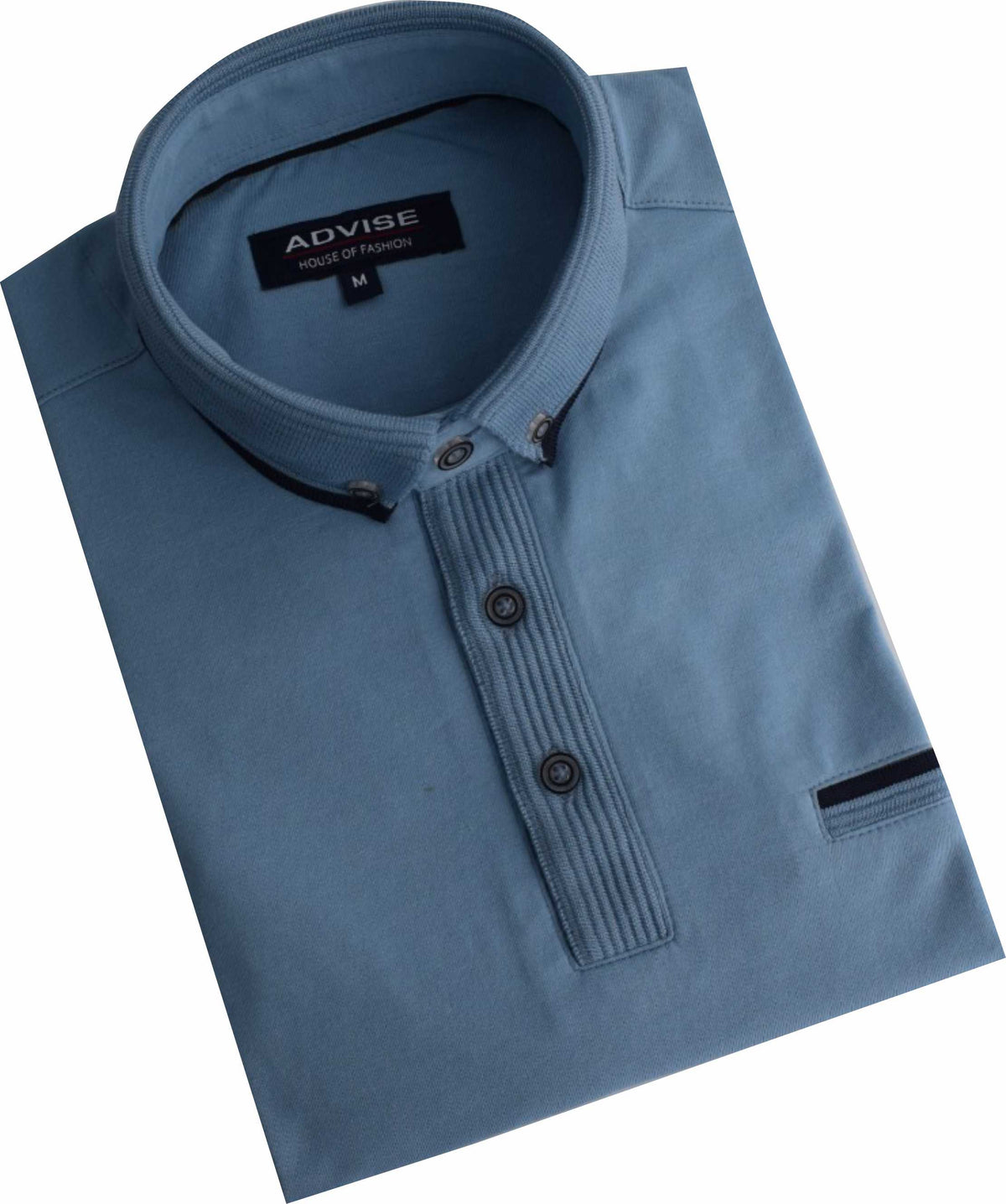 POLO318 Advise Slate Knitted Collar Polo