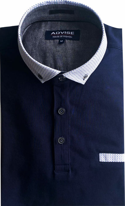 POLO324 Navy Advise Polo Shirt