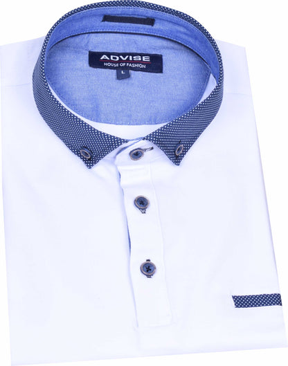POLO301 Advise White Polo Shirt