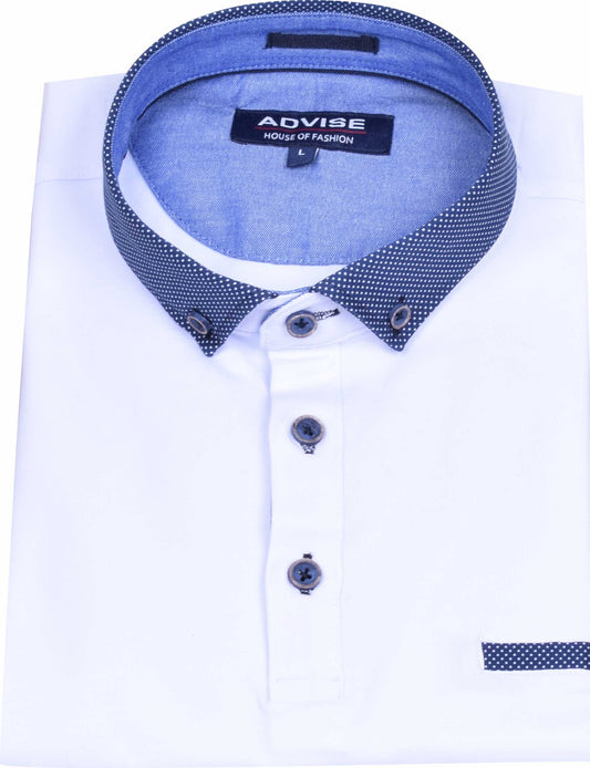 POLO301 Advise White Polo Shirt