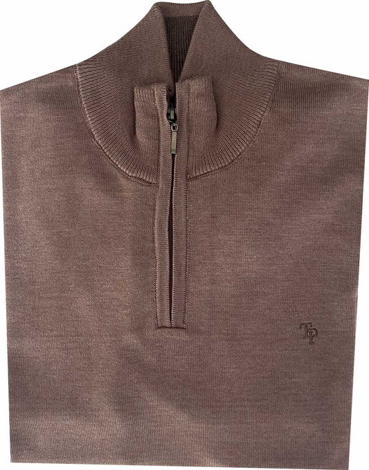 TP053K Brown 1/4 Zip