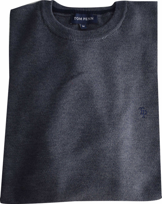 TP067K Indigo Round Neck Knit